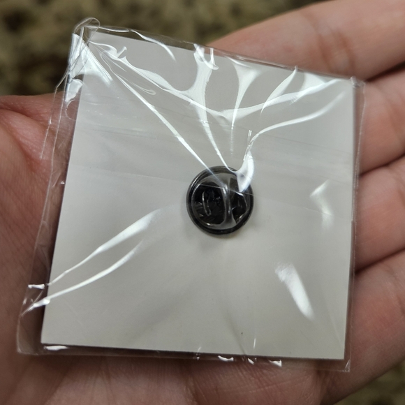 Black Phone Mask Enamel Pin - Picture 2 of 2